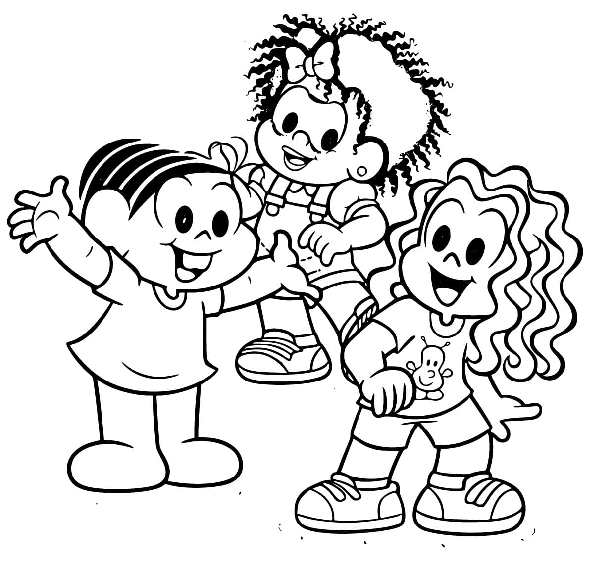 Desenho de Marina e Amigos para Colorir