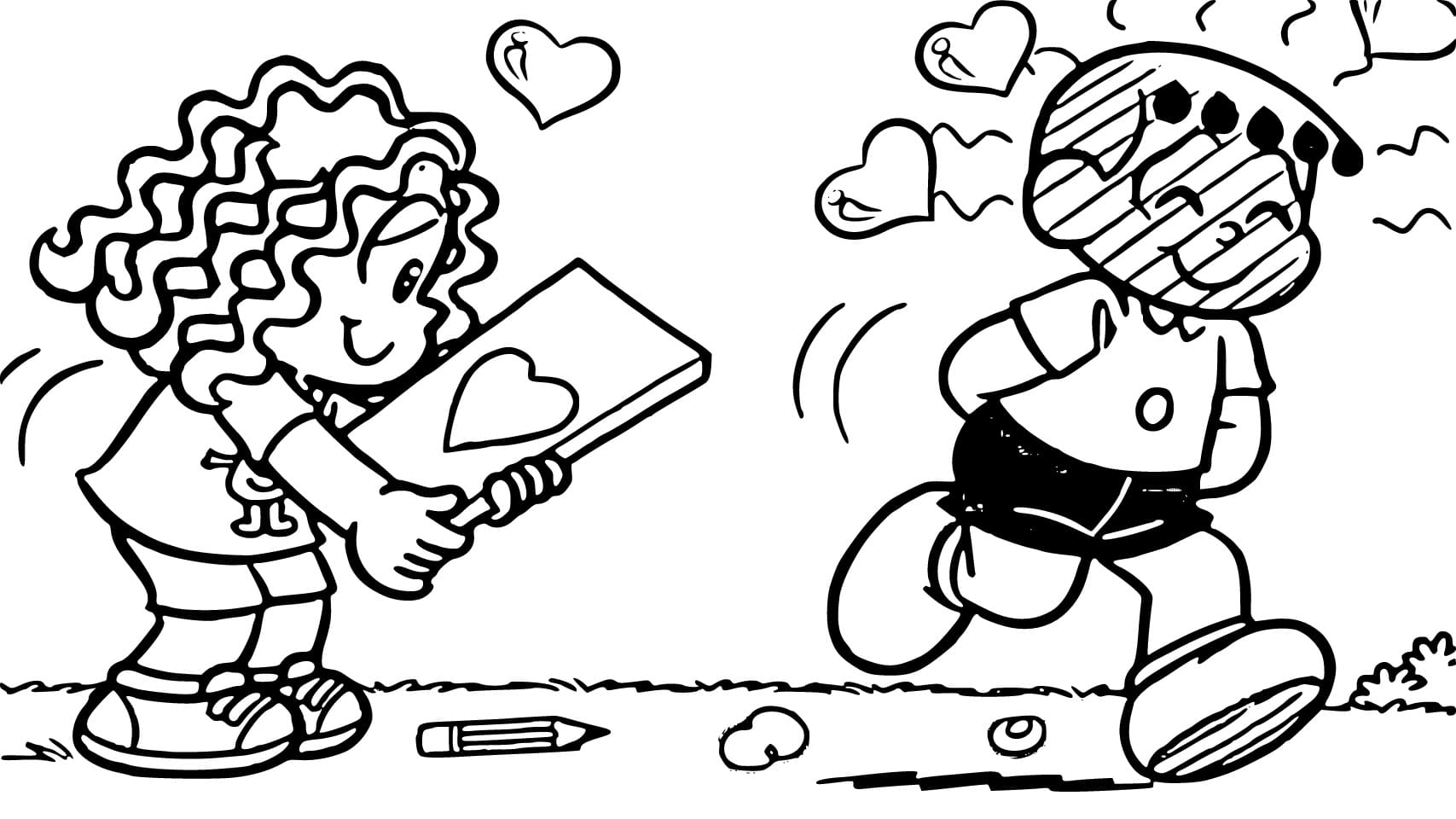 Desenho de Marina e Franjinha para Colorir