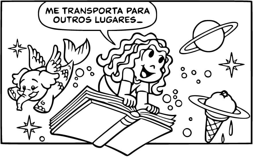 Desenho de Marina Feliz para Colorir
