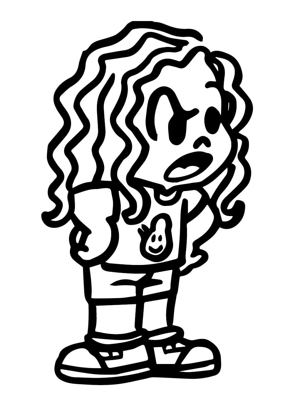 Desenho de Marina Irritada para Colorir