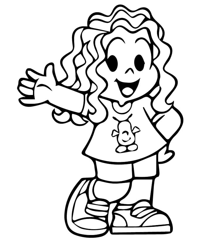 Desenho de Marina Muito Feliz para Colorir