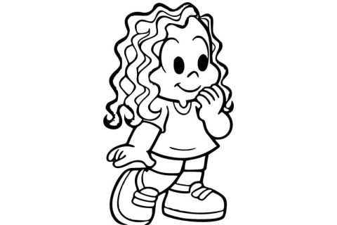 Desenho de Marina Muito Fofa para Colorir