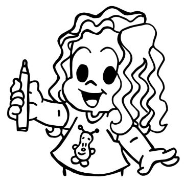 Desenho de Marina Turma da Mônica para Colorir