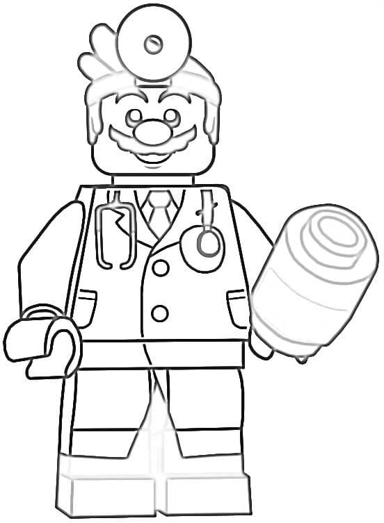 Desenho de Lego Doutor Mário para Colorir