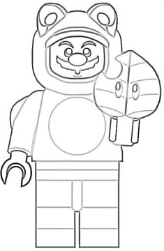 Desenho Lego mário Bros para Colorir