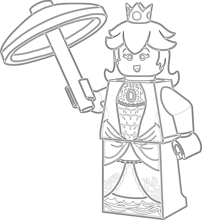 Desenho Lego Princesa Peach 1 para Colorir