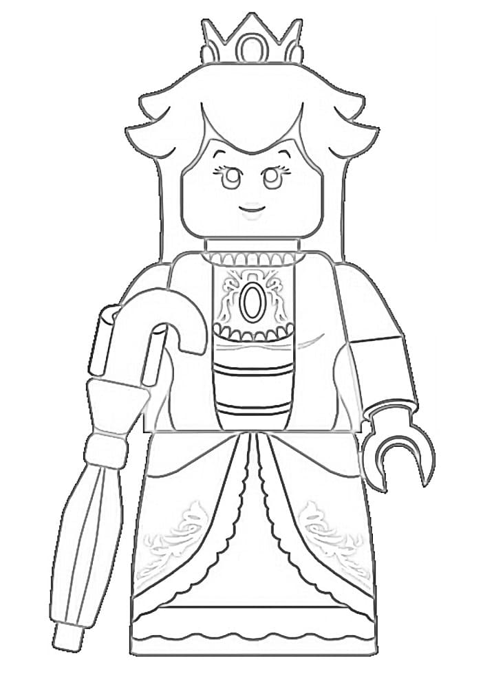 Desenho Lego Princesa Peach para Colorir