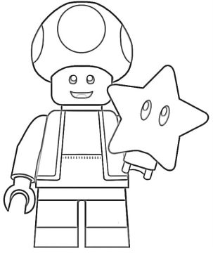Desenho Lego Toad para Colorir