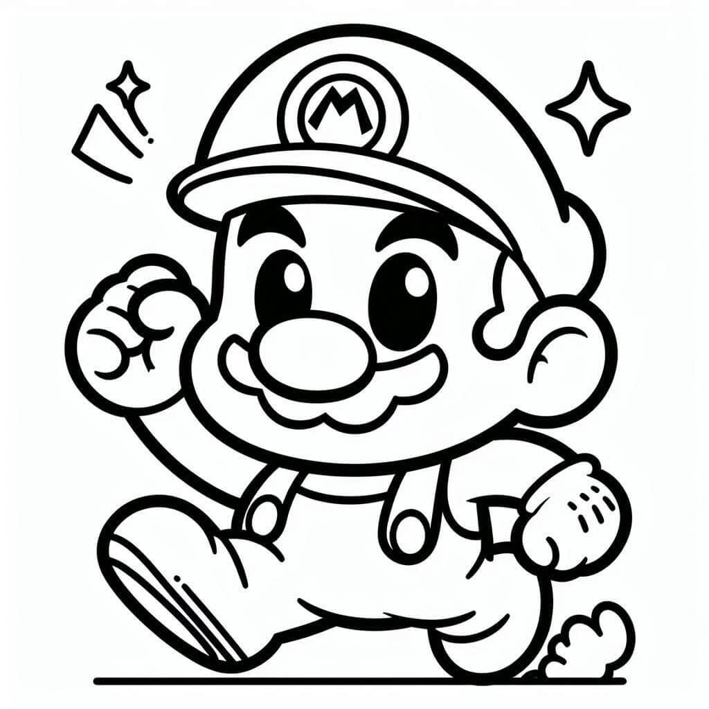 Desenho de Bebê Mário para Colorir