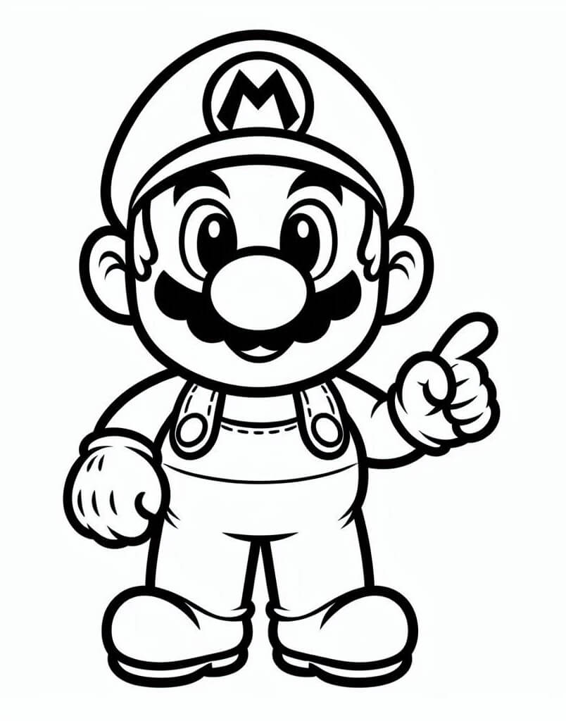 Desenho de Mário Fofo para Colorir