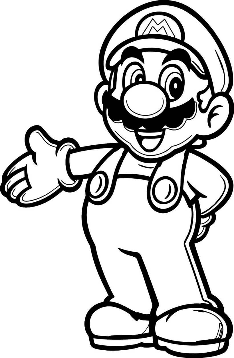 Baixar Desenho Pdf do Mário para Pintar Gratuitamente