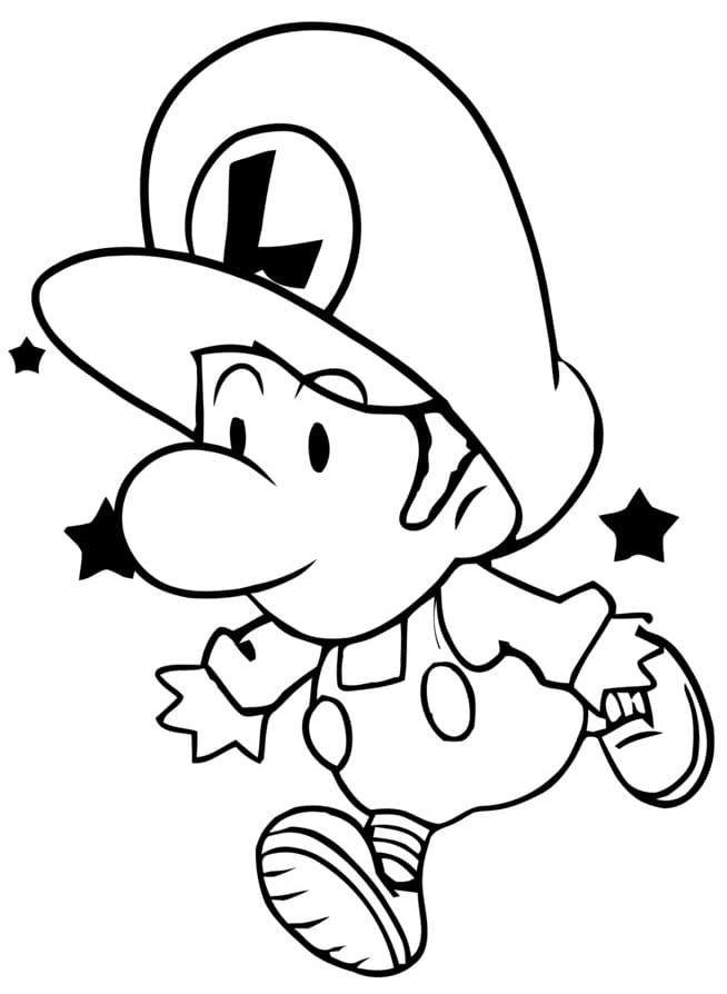 Desenho Bebê Luigi para Colorir
