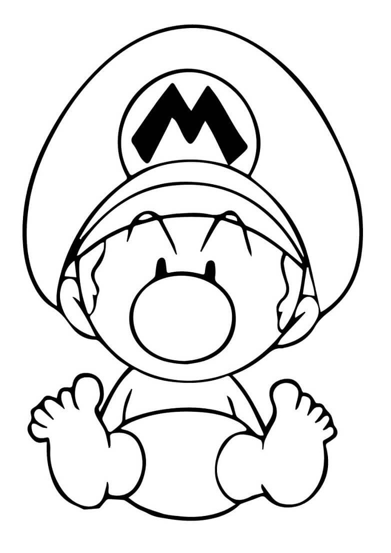 Desenho de Bebê Mário Pdf