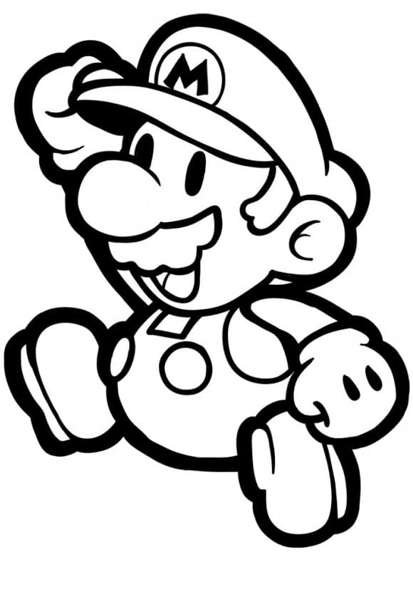 Desenho do Super Mário Bros para Colorir