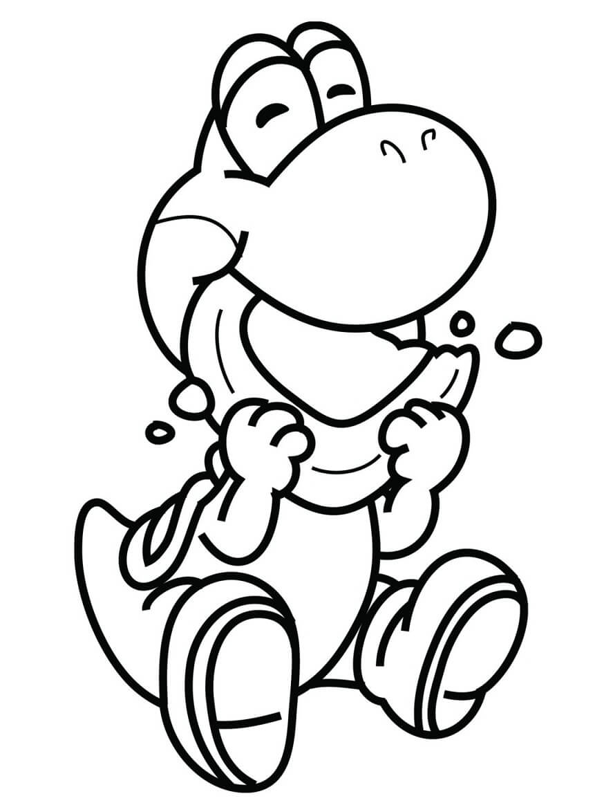 Desenho Feliz Yoshi para Colorir