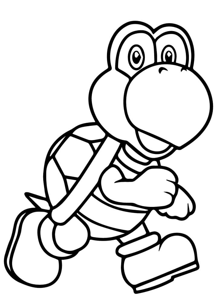 Desenho Koopa Troopa de Mário Bros para Colorir