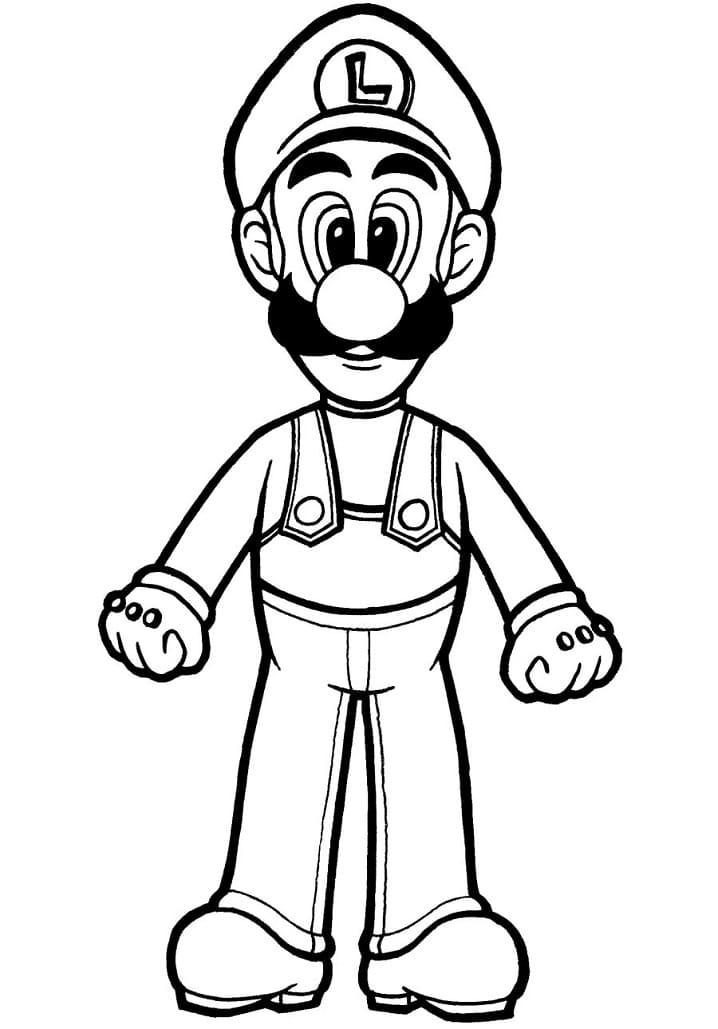 Desenho Luigi 1 para Colorir