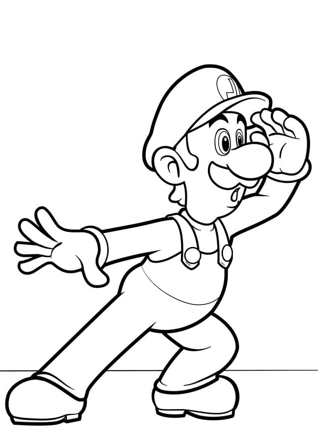 Desenho Luigi Mário Bros para Colorir