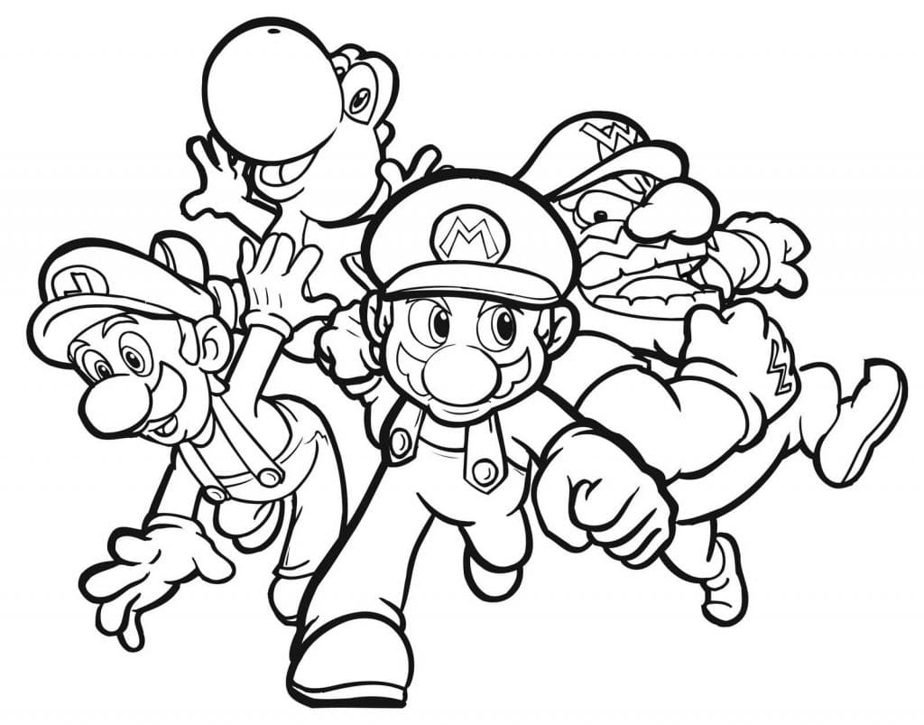 Desenho Mário Bros para Colorir