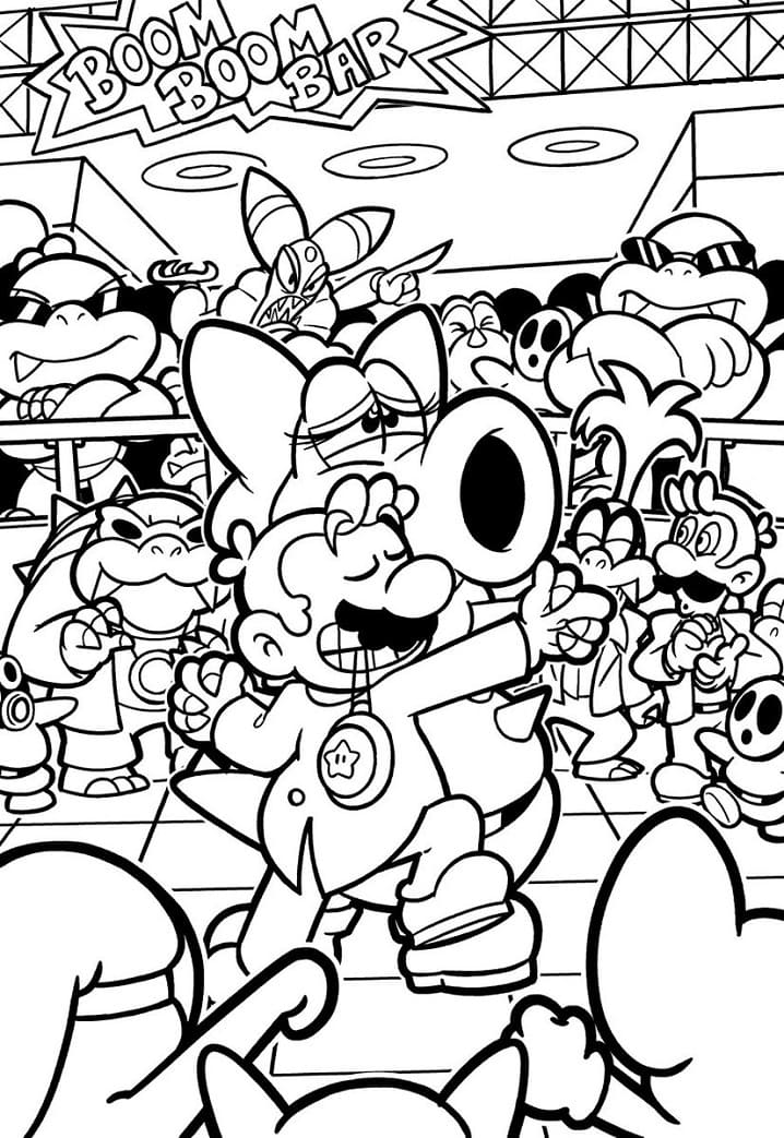 Desenho Mário Dançando para Colorir