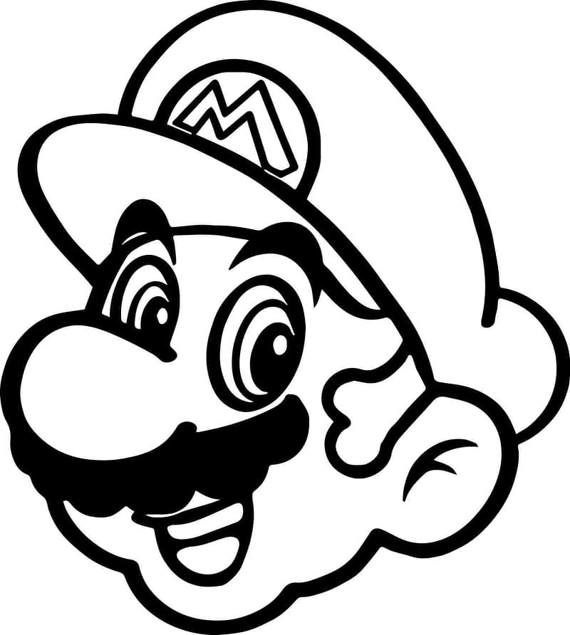 Desenho Mário Sorrindo para Colorir