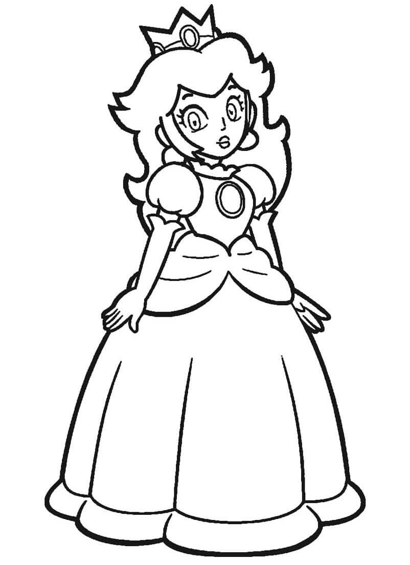 Desenho Princesa Peach para Colorir