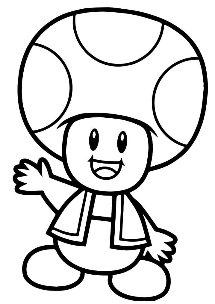 Desenho Toad de Mário Bros para Colorir