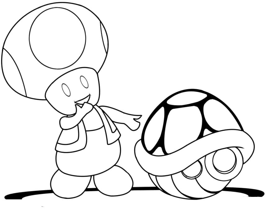 Desenho Toad de Mário para Colorir