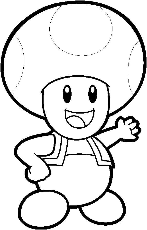 Desenho Toad Mário Bros para Colorir