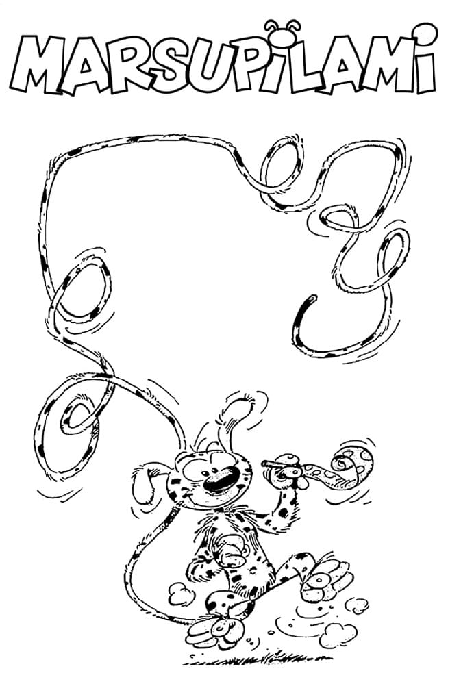 Desenho de Marsupilami para Imprimir Grátis