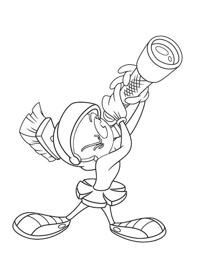 Desenho de Foto de Marvin o Marciano para Colorir