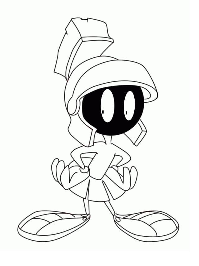 Desenho de Marvin o Marciano Adorável para Colorir