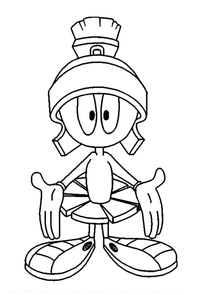 Desenho de Marvin o Marciano para Colorir Lápis de Cor