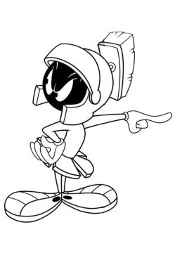 Desenho de Marvin O Marciano para Pintar Tinta Guache
