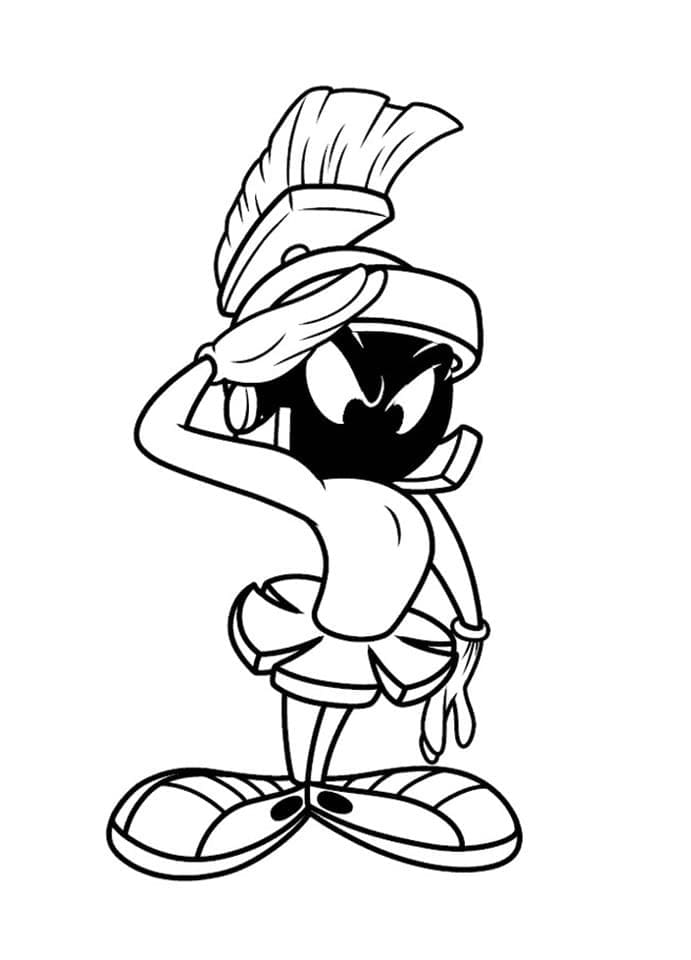 Desenho Imprimivel de Marvin o Marciano para Colorir