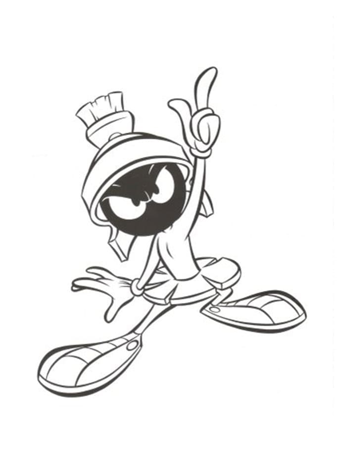 Desenho Imprimivel de Marvin o Marciano para Pintar
