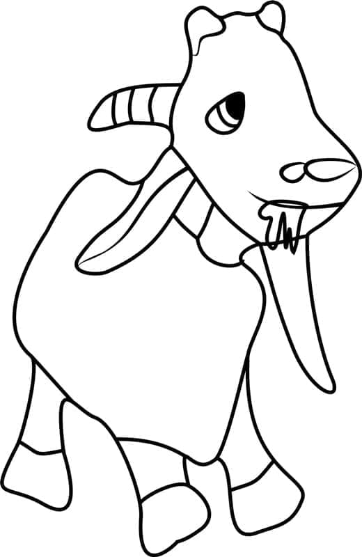 Desenho de Cabra de Masha e o Urso para Colorir