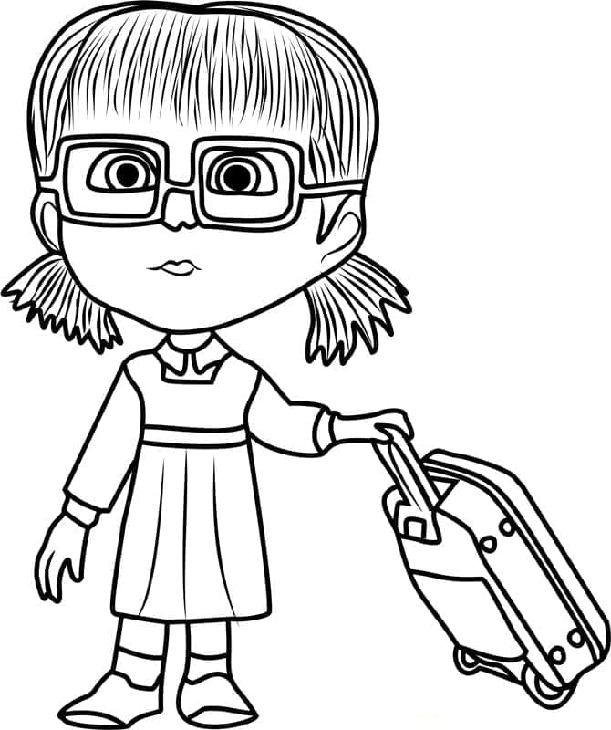 Desenho de Dasha de Masha e o Urso para Colorir
