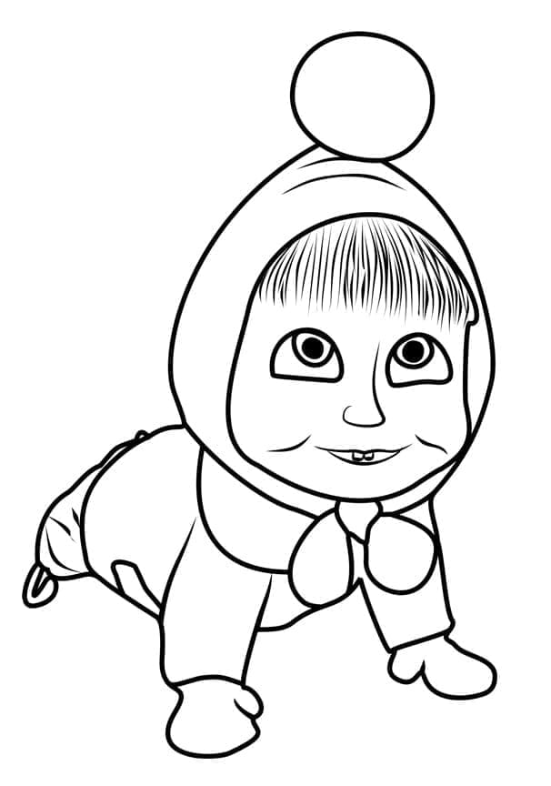 Desenho de Masha Fofa para Colorir