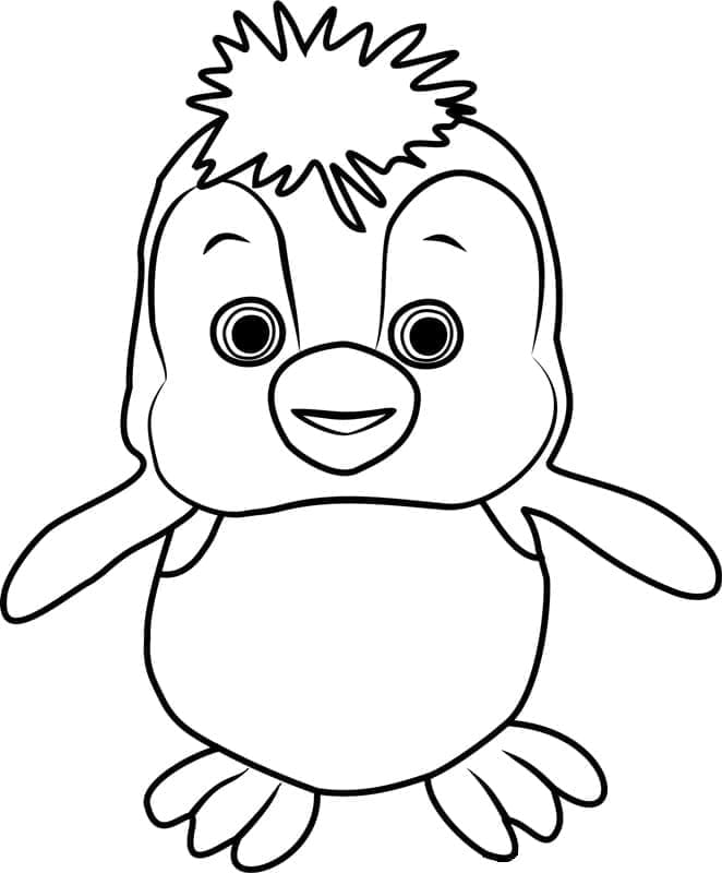 Desenho de Pinguim de Masha e o Urso para Colorir