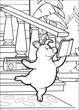Desenho de Rosie de Masha e O Urso para Colorir
