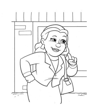 Desenho de Mayor Goodway Patrulha Canina para Pintar Tinta Guache