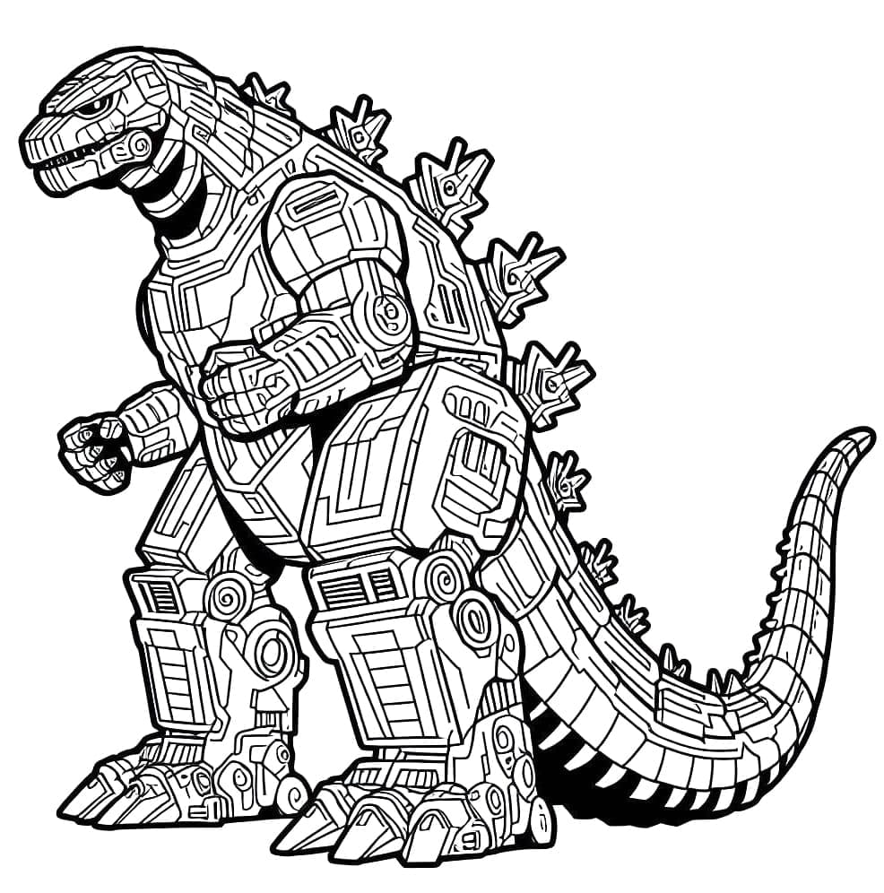 Desenho de Foto de Mechagodzilla para Colorir