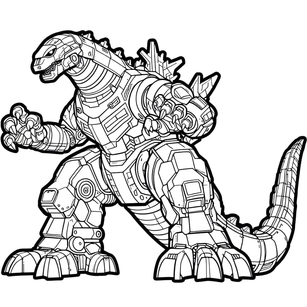 Desenho de Imagem de Mechagodzilla para Colorir