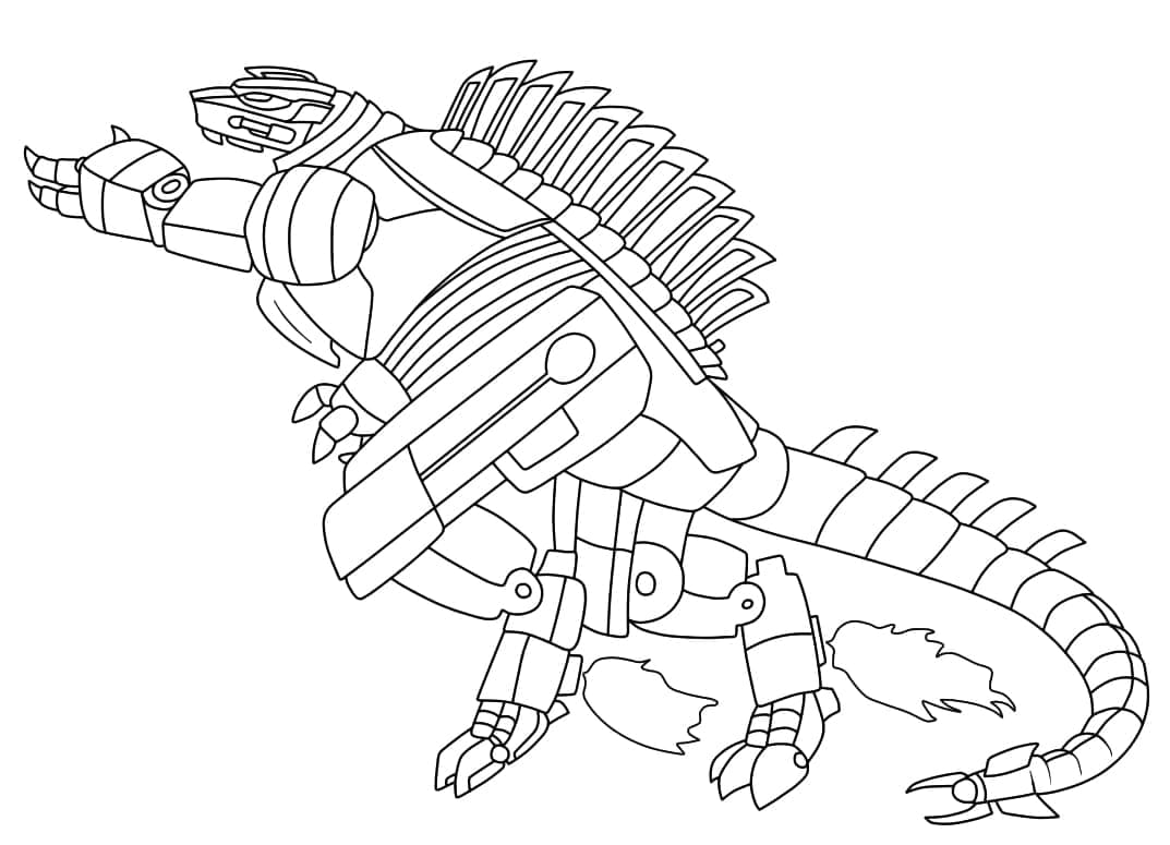 Desenho de Mechagodzilla Grátis para Colorir