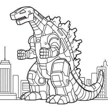 Desenho de Mechagodzilla para crianças de 6 Ano para Colorir