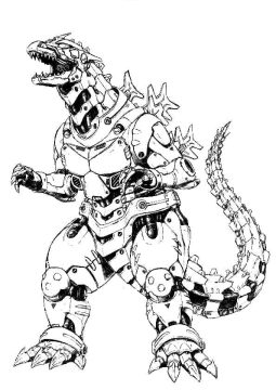 Download Desenho de Mechagodzilla para Colorir Gratuitamente