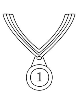 Desenho de Medalha do Primeiro prêmio para Colorir