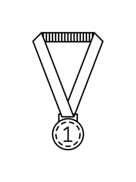 Desenho de Medalha grátis para crianças para Colorir