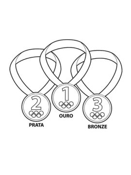 Desenho de três Medalhas para Colorir